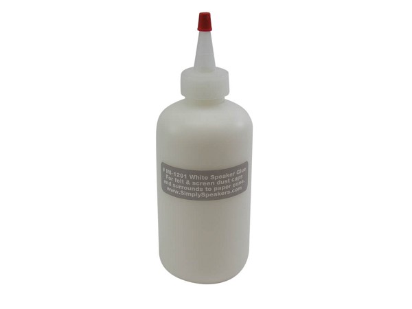 MI-1291-8oz: SPEAKER ADHESIVE, WHITE, 8 OZ. BOTTLE 